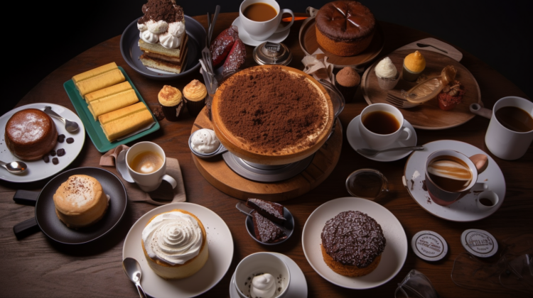 A delicious spread of dishes and desserts made with the world's strongest coffee